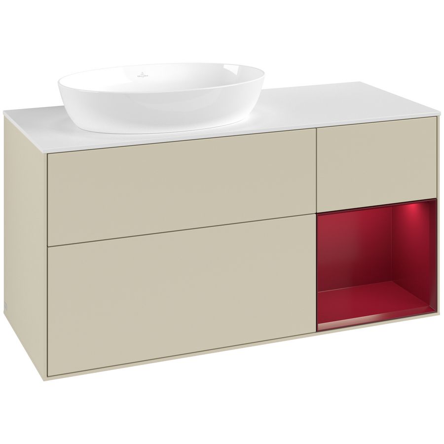 Wastafelonderkast Finion 1200x603x501mm S.Grey Matt Lacquer GA51HBHJ