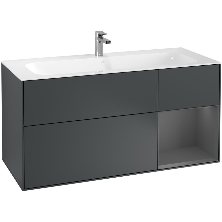 Wastafelonderkast Finion 1196x591x498mm Mid.Blue Matt Lacquer G070GKHG