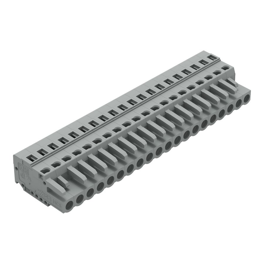 1-draads female steker CAGE CLAMP 2,5 mm2 grijs VVE=10