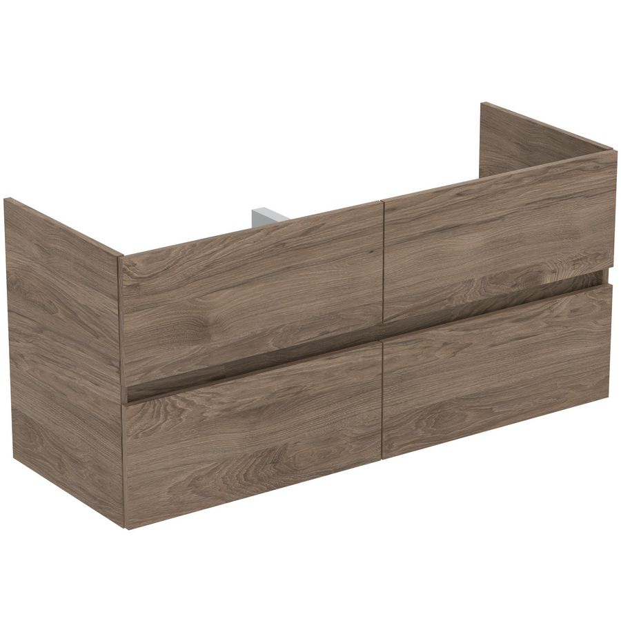 Wastafelmeubel TIEMPO 120x44cm 4x la flint hickory