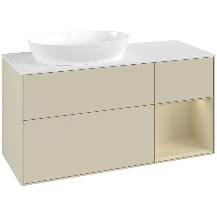 Wastafelonderkast Finion 1200x603x501mm S.Grey Matt Lacquer GA51HJHJ