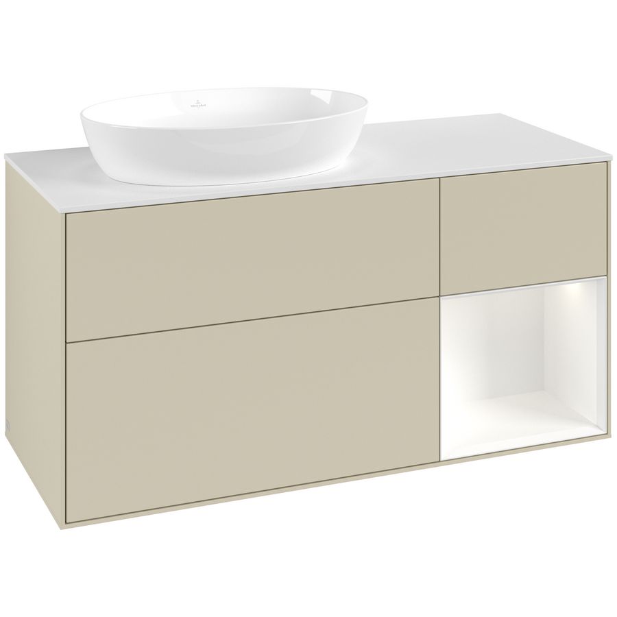 Wastafelonderkast Finion 1200x603x501mm S.Grey Matt Lacquer GA51MTHJ