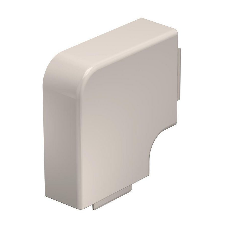 Deksel platte hoek 40x90mm polyvinylchlorid creme wit VVE=2