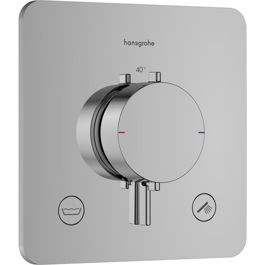 Inbouwthermostaat 2F+zekerheid. EN1717 Ecostat Comfort Q chroom