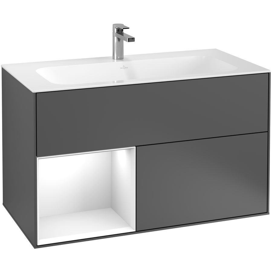 Wastafelonderkast Finion 996x591x498mm Antr. Matt Lacquer G030GFGK