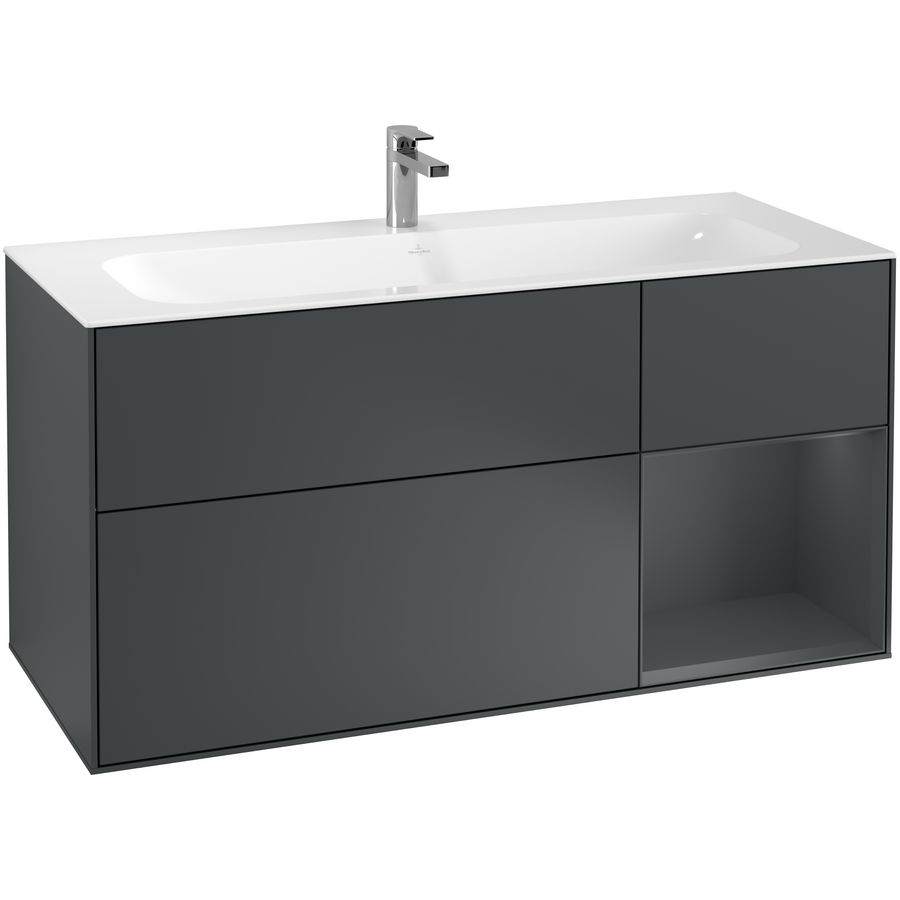 Wastafelonderkast Finion 1196x591x498mm Mid.Blue Matt Lacquer G070HGHG