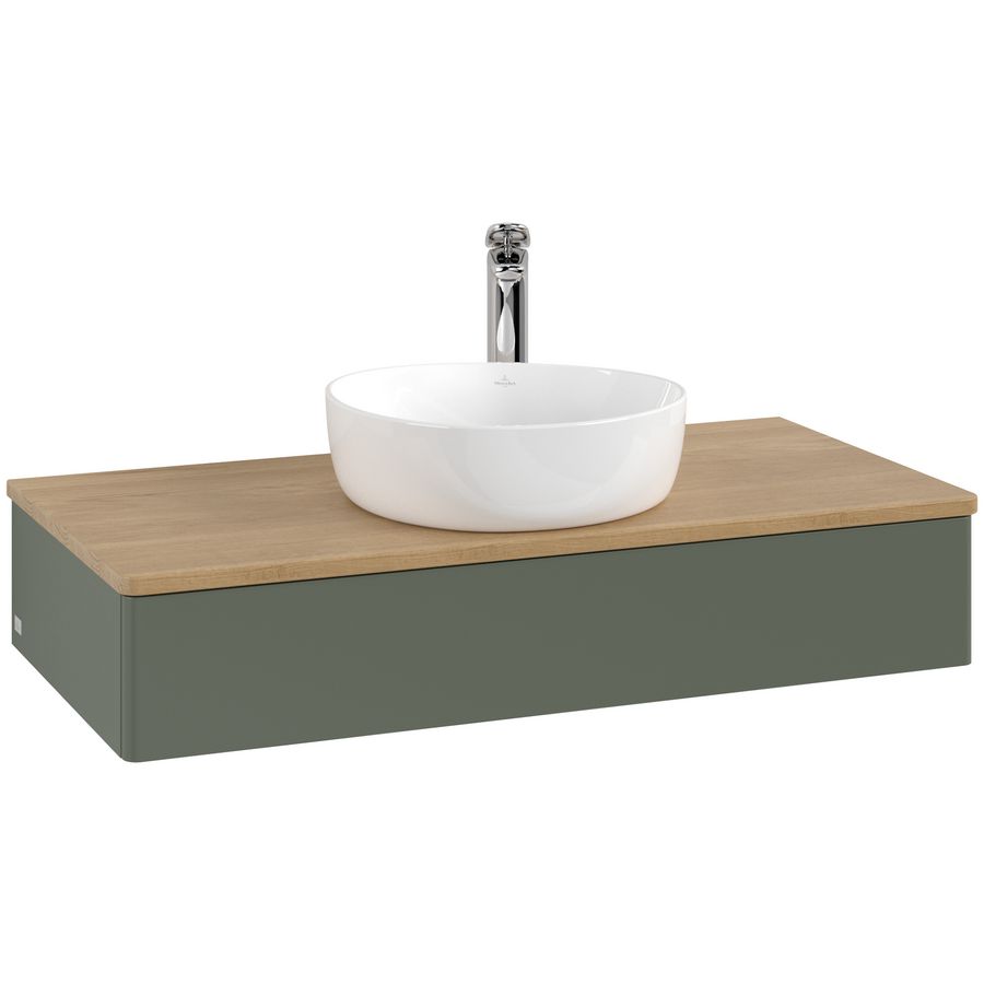Wastafelonderkast Antao 1000x190x500mm L.Green Matt Lacquer L09051HL