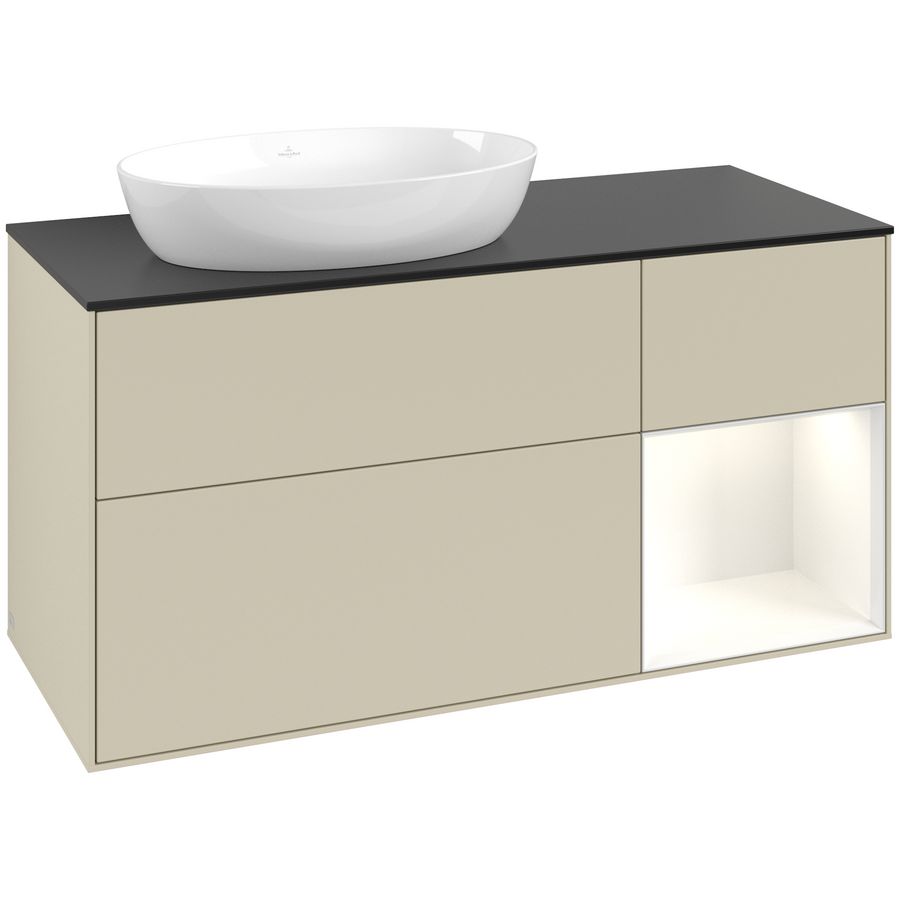 Wastafelonderkast Finion 1200x603x501mm S.Grey Matt Lacquer GA52GFHJ