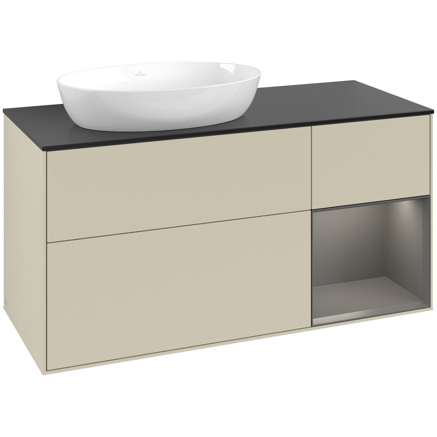 Wastafelonderkast Finion 1200x603x501mm S.Grey Matt Lacquer GA52GKHJ