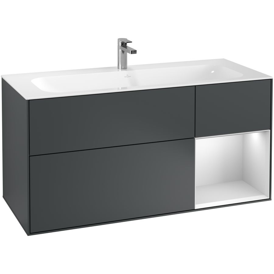 Wastafelonderkast Finion 1196x591x498mm Mid.Blue Matt Lacquer G070MTHG