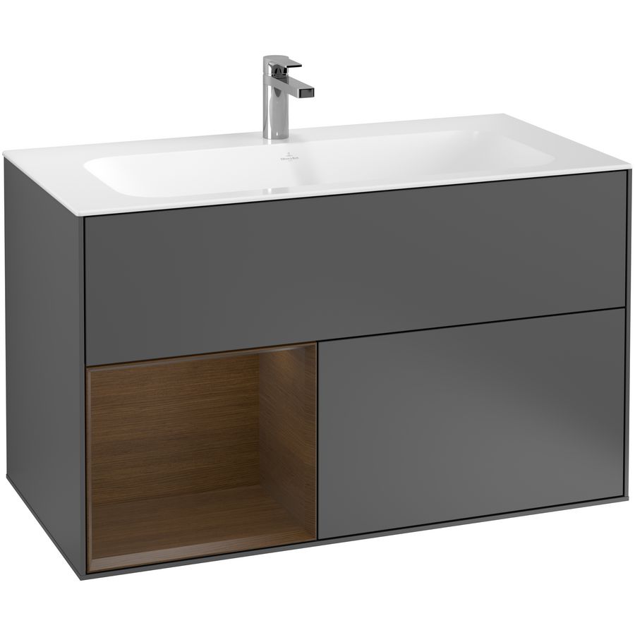 Wastafelonderkast Finion 996x591x498mm Antr. Matt Lacquer G030GNGK