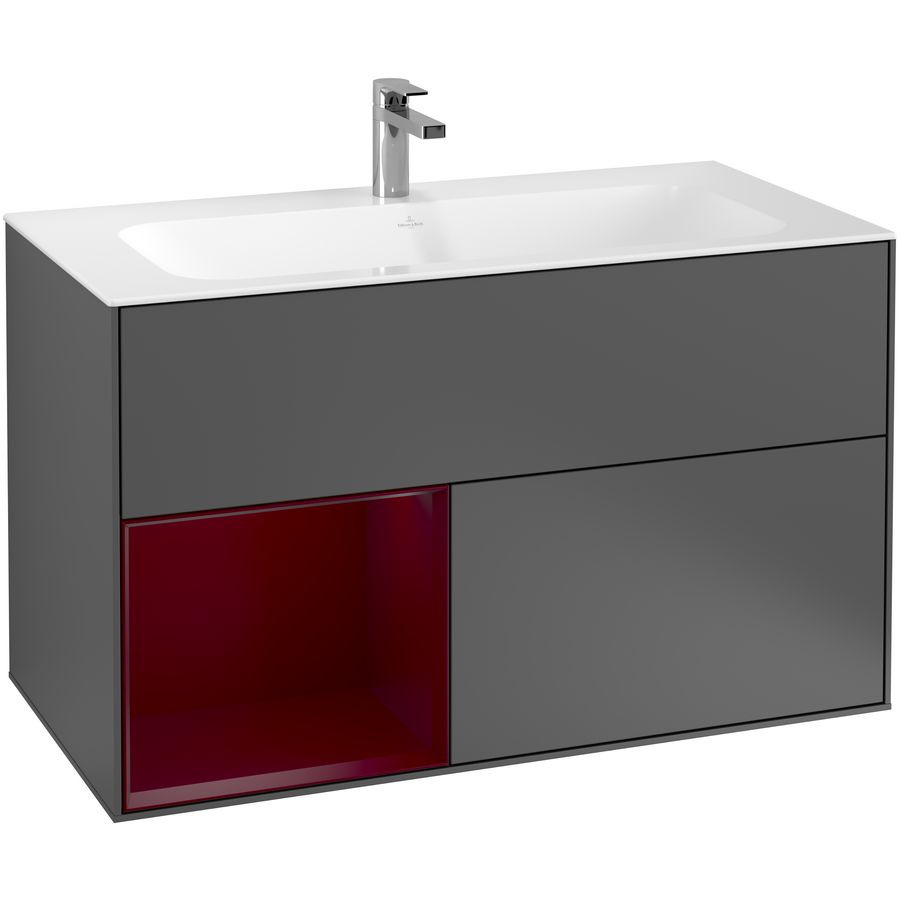 Wastafelonderkast Finion 996x591x498mm Antr. Matt Lacquer G030HBGK