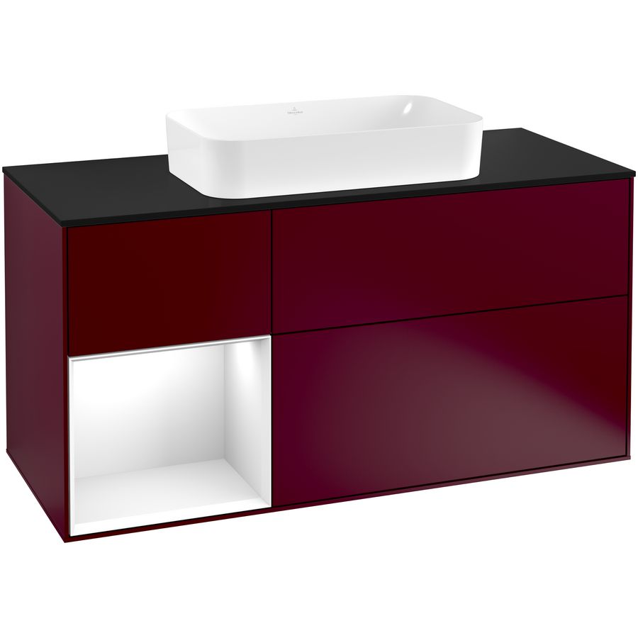 Wastafelonderkast Finion 1200x603x501mm Peony Matt Lacquer G292GFHB