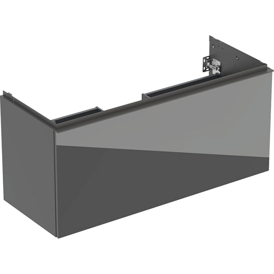 Wastafelonderkast Acanto 1 lade 1 binnenlade B120 Lava Glas