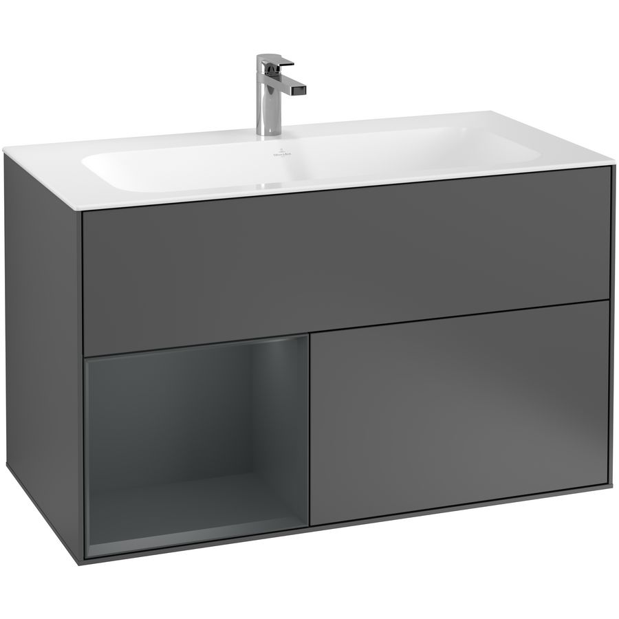 Wastafelonderkast Finion 996x591x498mm Antr. Matt Lacquer G030HGGK