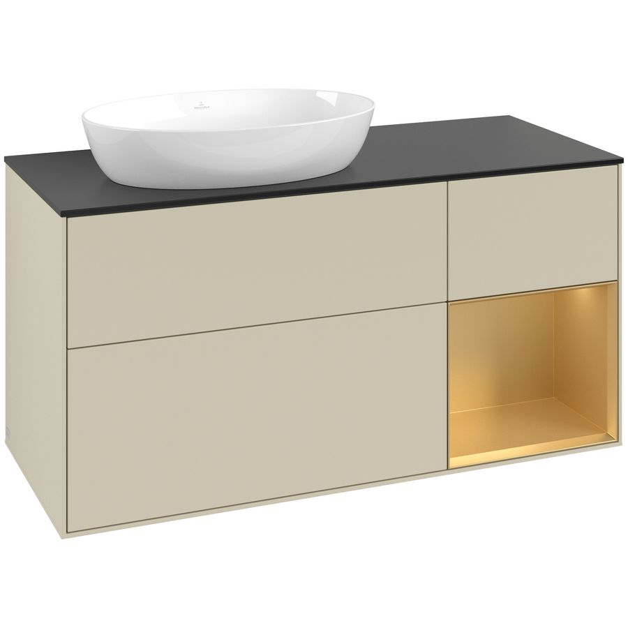 Wastafelonderkast Finion 1200x603x501mm S.Grey Matt Lacquer GA52HFHJ