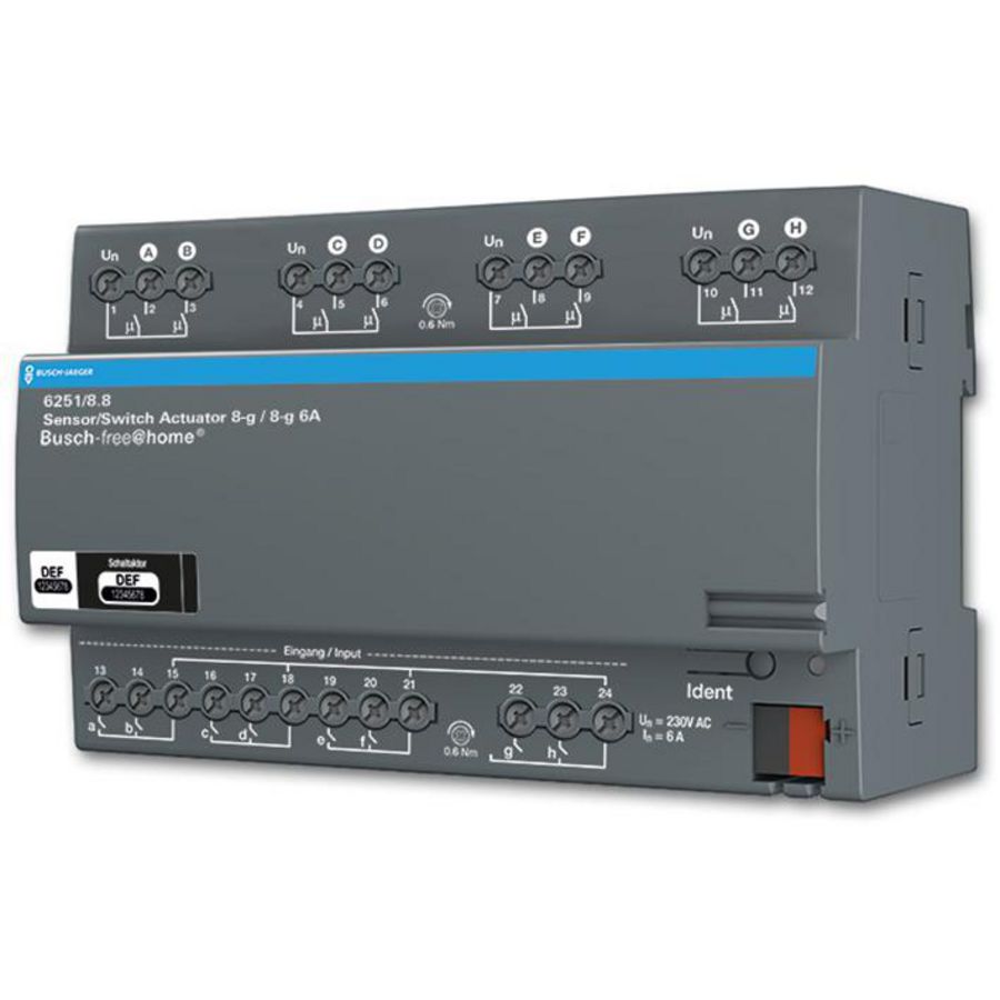 Free@Home aktor m ingangen 8v 6A DIN-rail