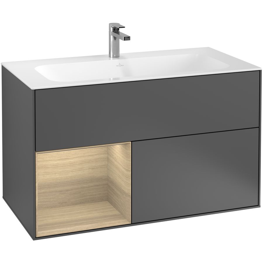 Wastafelonderkast Finion 996x591x498mm Antr. Matt Lacquer G030PCGK