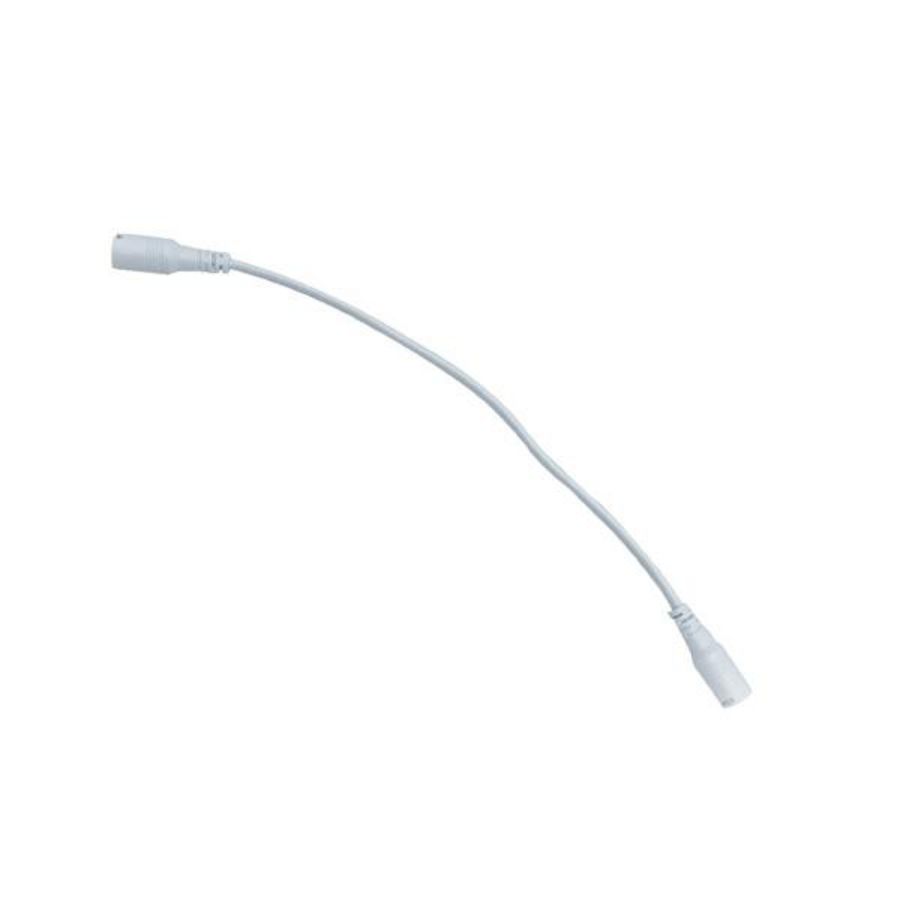 Koppelsnoer wit 20cm male-male rond
