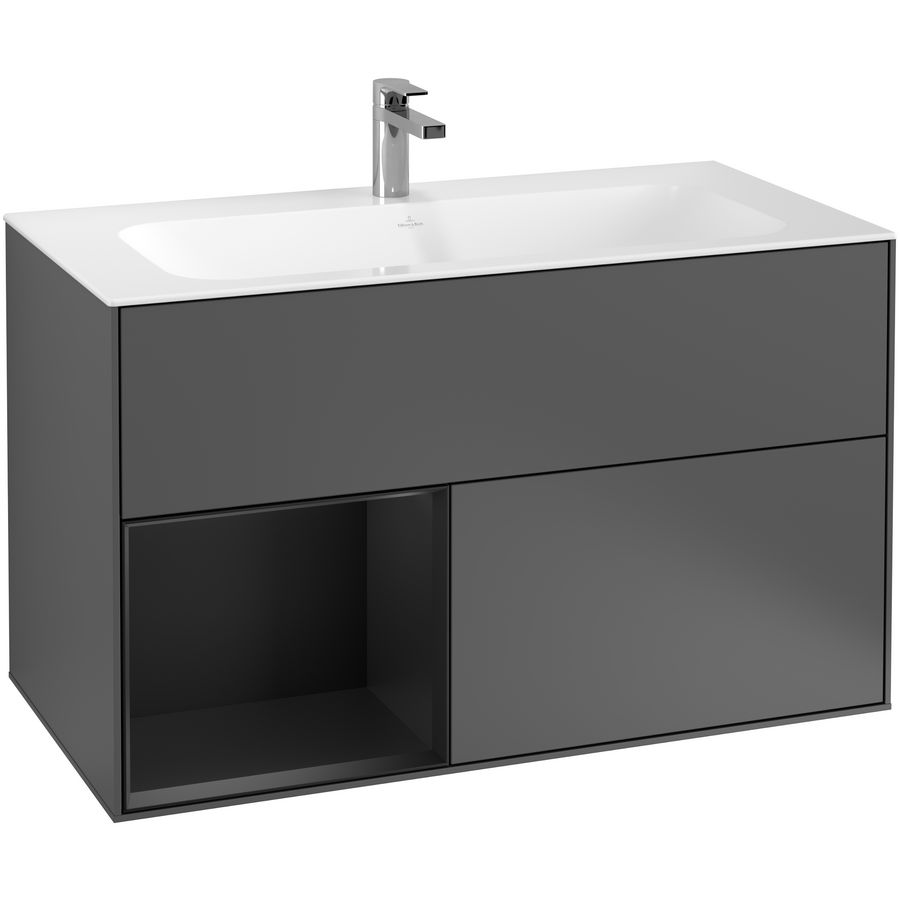 Wastafelonderkast Finion 996x591x498mm Antr. Matt Lacquer G030PDGK