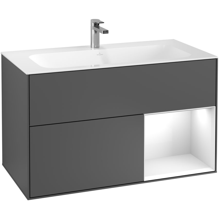 Wastafelonderkast Finion 996x591x498mm Antr. Matt Lacquer G040GFGK