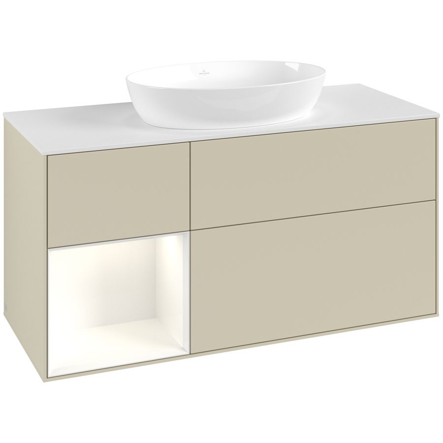 Wastafelonderkast Finion 1200x603x501mm S.Grey Matt Lacquer GA61GFHJ