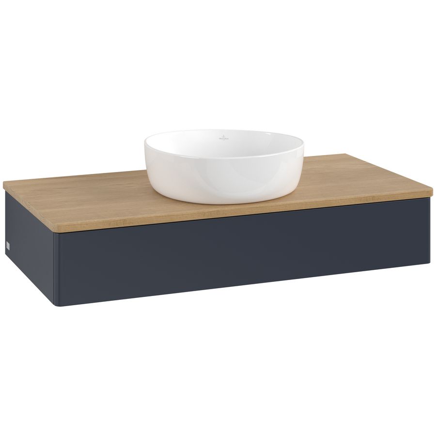 Wastafelonderkast Antao 1000x190x500mm Mid.Blue Matt Lacquer K09011HG