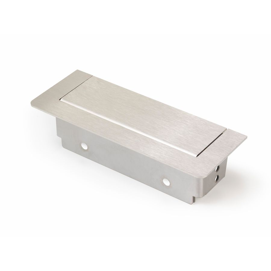 Tegeldoorvoer 145 x 55mm geslepen RVS