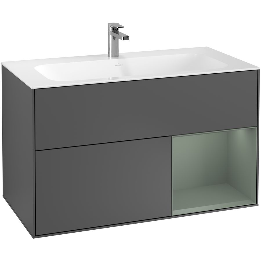 Wastafelonderkast Finion 996x591x498mm Antr. Matt Lacquer G040GMGK