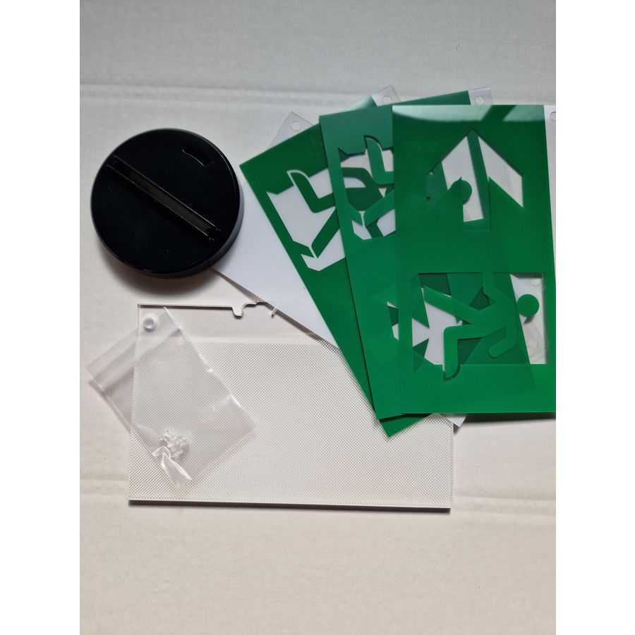 Pictogram noodverlichting pictogram kit zwart