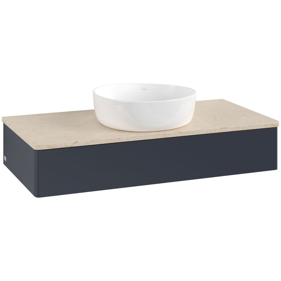 Wastafelonderkast Antao 1000x190x500mm Mid.Blue Matt Lacquer K09013HG