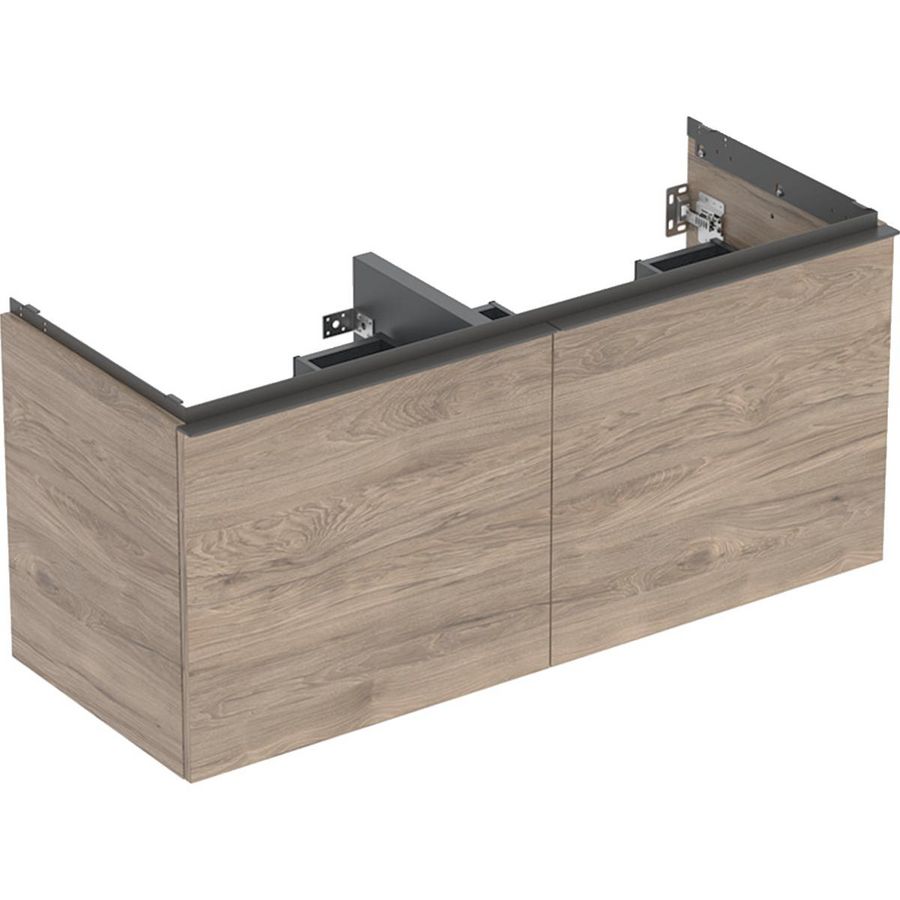 Acanto dub.wastafelonderkast 2 lad 2 binnenlades B120 Noten hickory