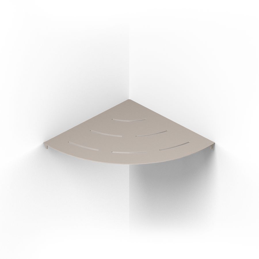 Planchet hoekmodel CORNER SHELF ROUNDED 300mm matt sand beige
