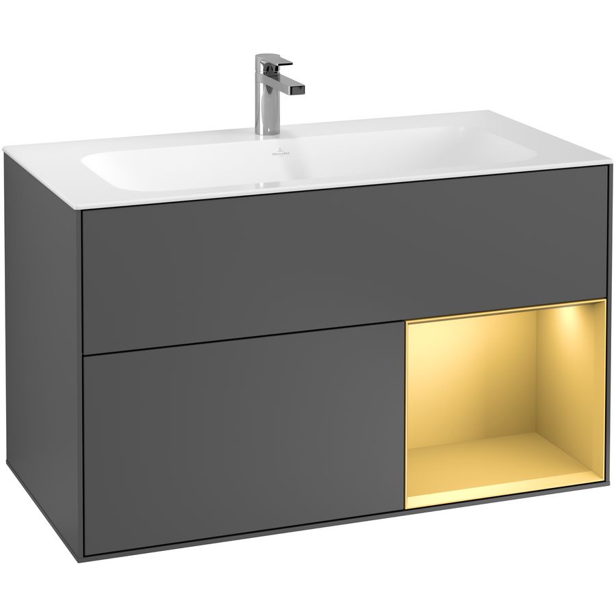Wastafelonderkast Finion 996x591x498mm Antr. Matt Lacquer G040HFGK