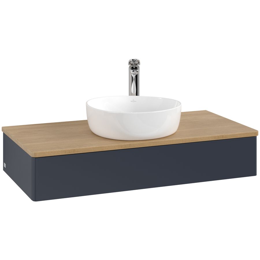 Wastafelonderkast Antao 1000x190x500mm Mid.Blue Matt Lacquer K09051HG