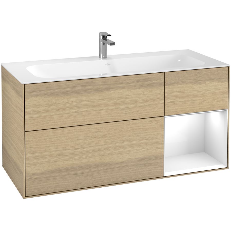 Wastafelonderkast Finion 1196x591x498mm Oak Veneer F070GFPC
