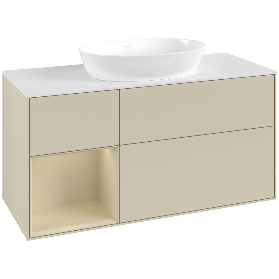 Wastafelonderkast Finion 1200x603x501mm S.Grey Matt Lacquer GA61HJHJ
