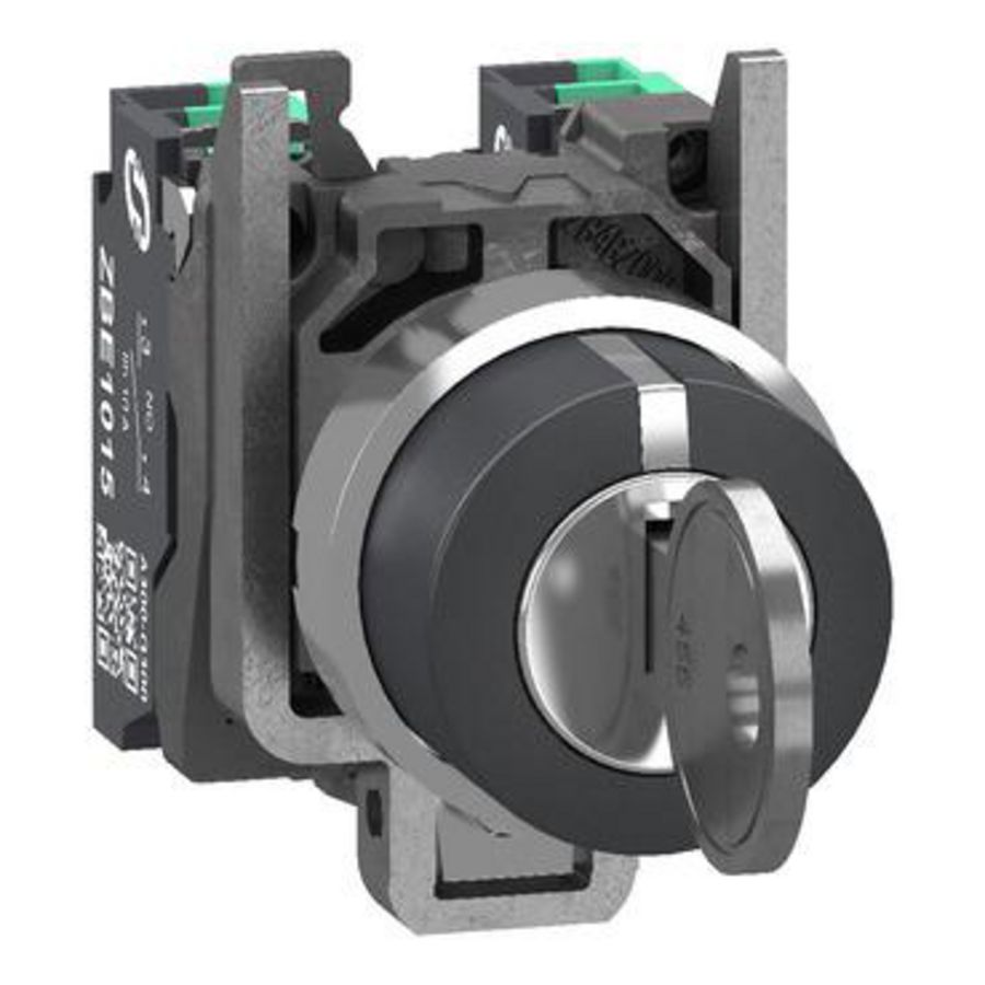 Sleutelschakelaar Harmony XB4 metaal zwart 22 mm sleutel 455