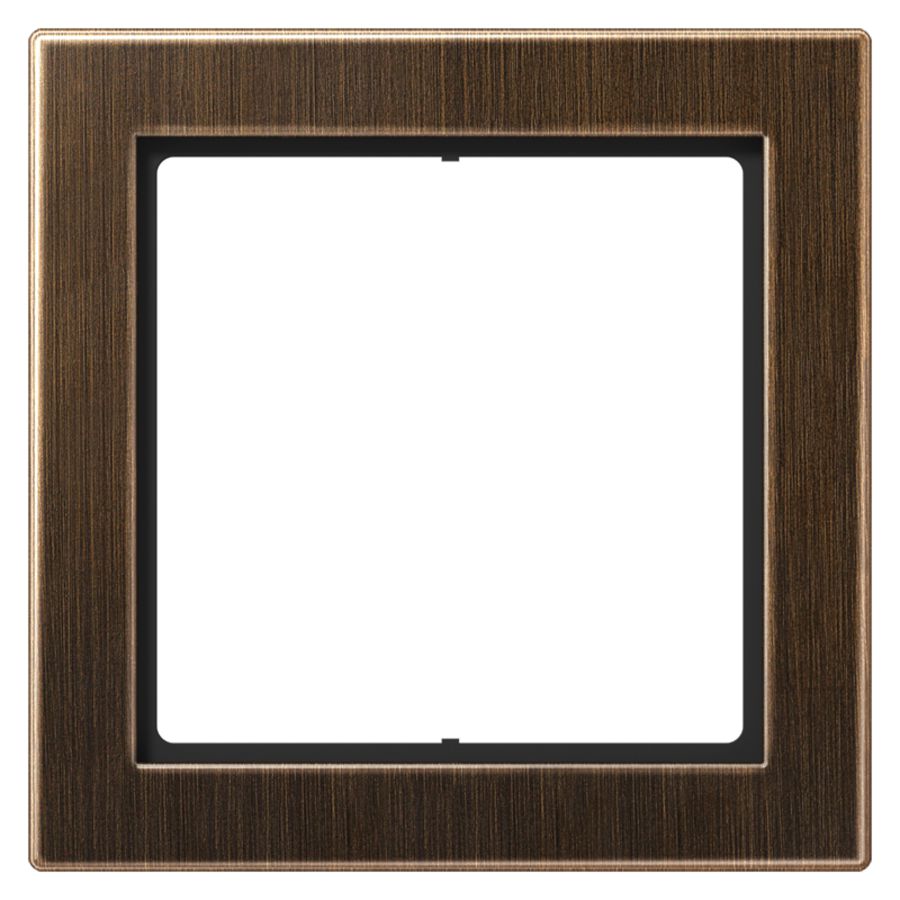 Afdekraam 1-voudig Flat Design messing ant.