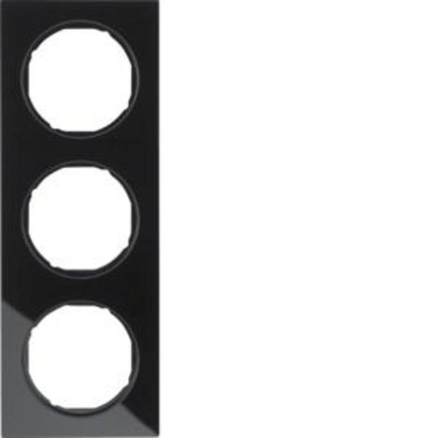 Afdekraam 3-v berker R.3 Glas zwart