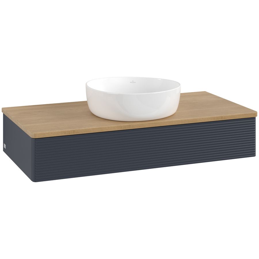 Wastafelonderkast Antao 1000x190x500mm Mid.Blue Matt Lacquer K09111HG