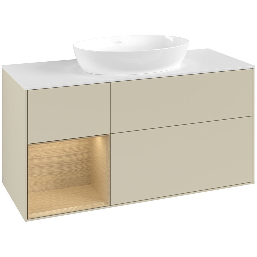 Wastafelonderkast Finion 1200x603x501mm S.Grey Matt Lacquer GA61PCHJ