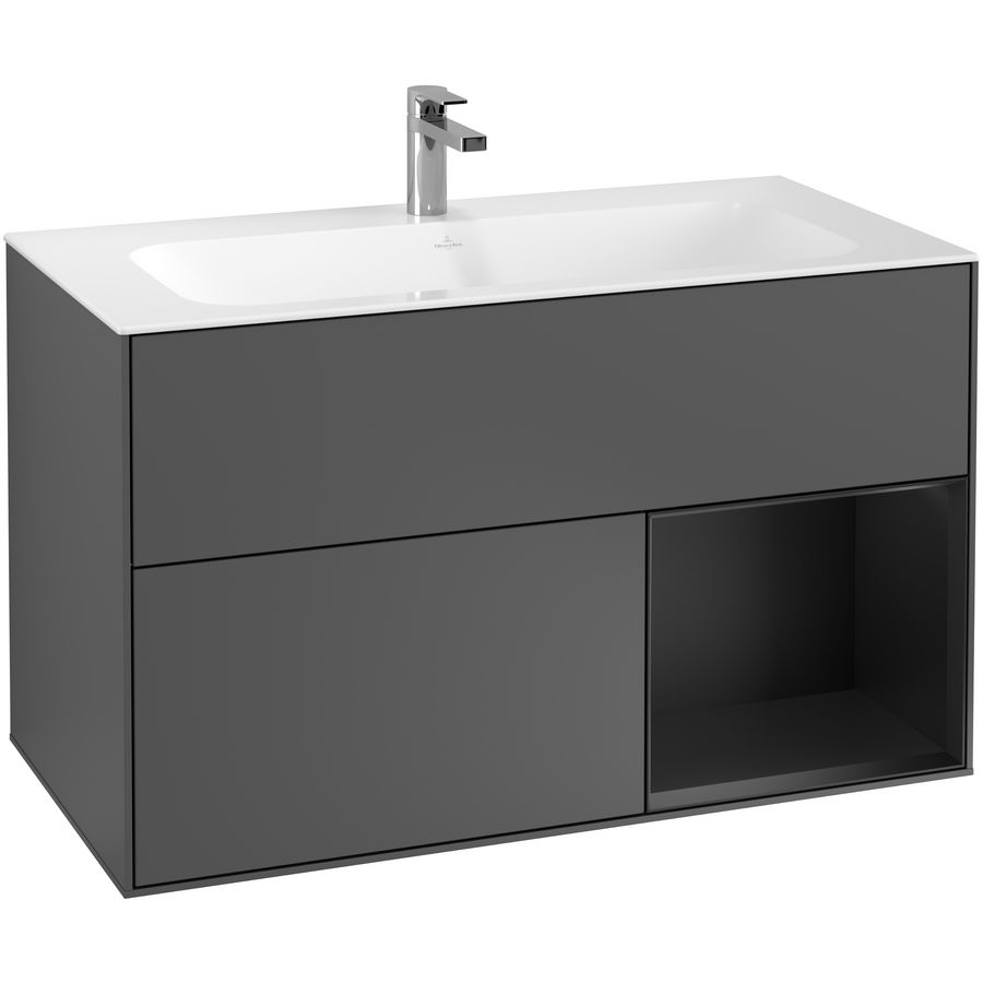 Wastafelonderkast Finion 996x591x498mm Antr. Matt Lacquer G040PDGK