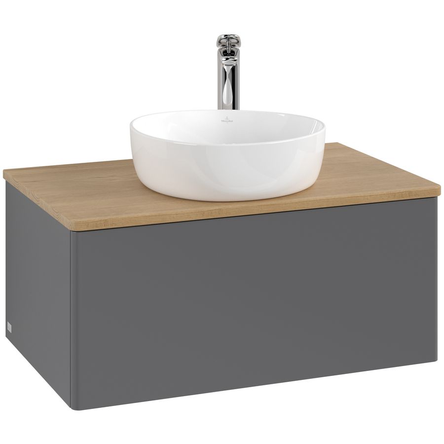 Wastafelonderkast Antao 800x360x500mm Antr. Matt Lacquer K30051GK