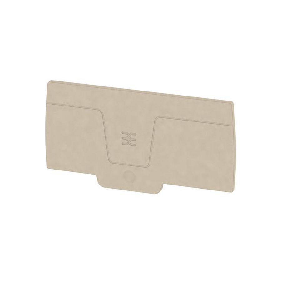 Afsluit- eindplaat d.beige h:87.2mm b:2.4mm V-0 VVE=20