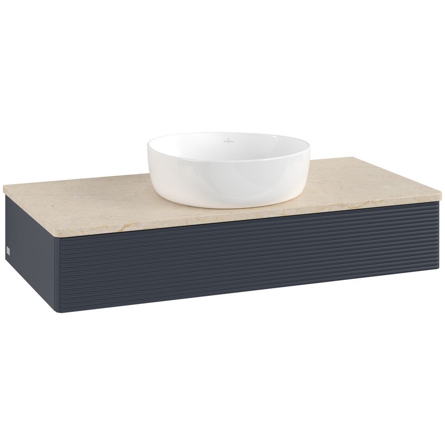 Wastafelonderkast Antao 1000x190x500mm Mid.Blue Matt Lacquer K09113HG