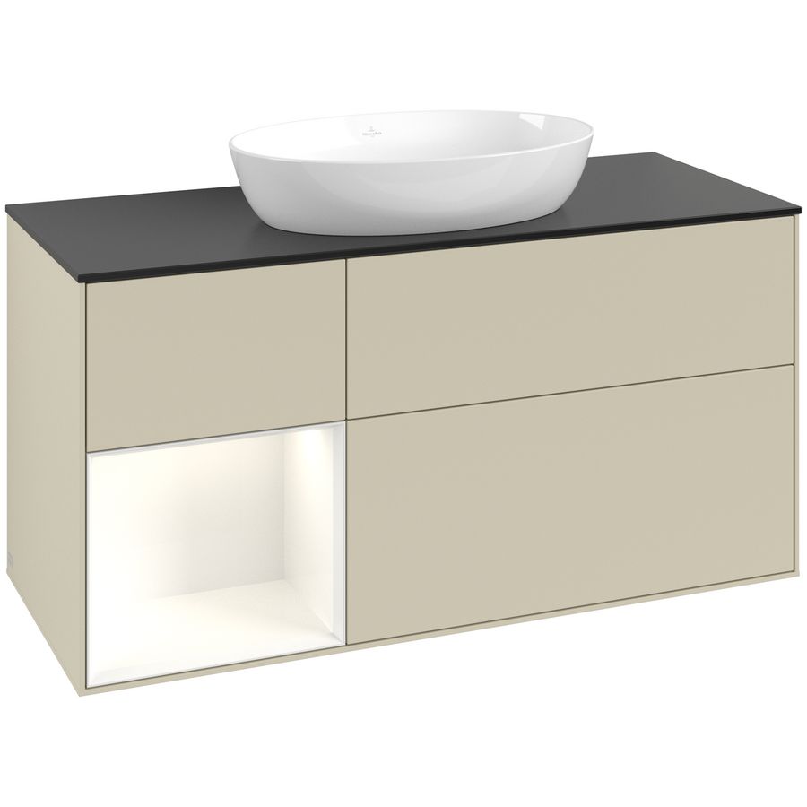 Wastafelonderkast Finion 1200x603x501mm S.Grey Matt Lacquer GA62GFHJ