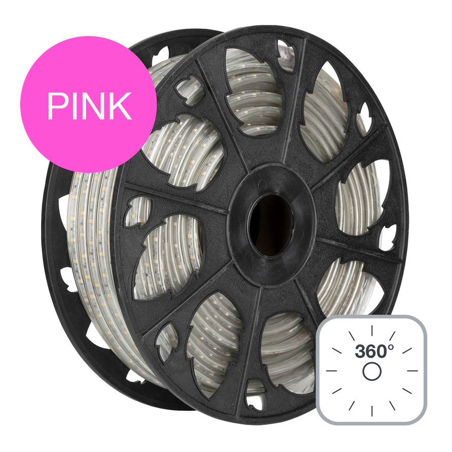 RoBust LED Rope 360° 25M 5W/m Roze IP65