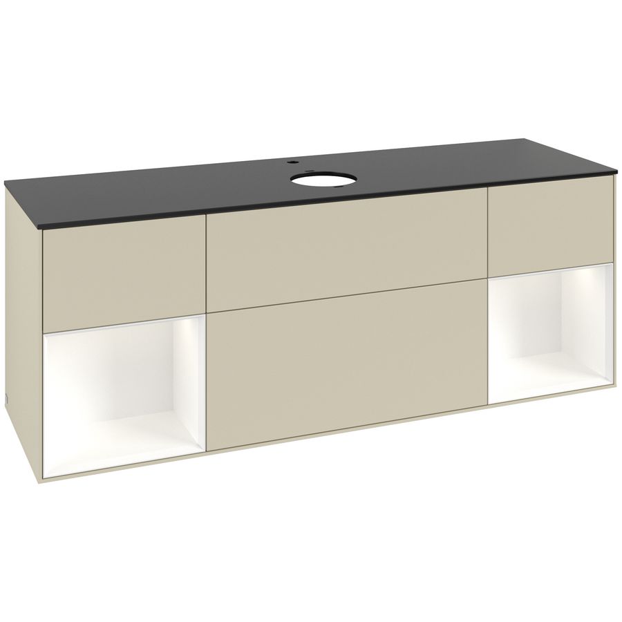 Wastafelonderkast Finion 1600x603x501mm S.Grey Matt Lacquer F862MTHJ