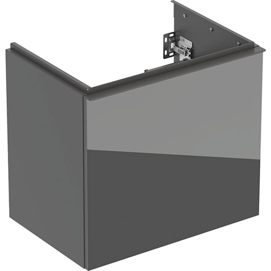 Acanto wastafelonderkast 1 lade 1 binnenlade compact B60 Lava Glas